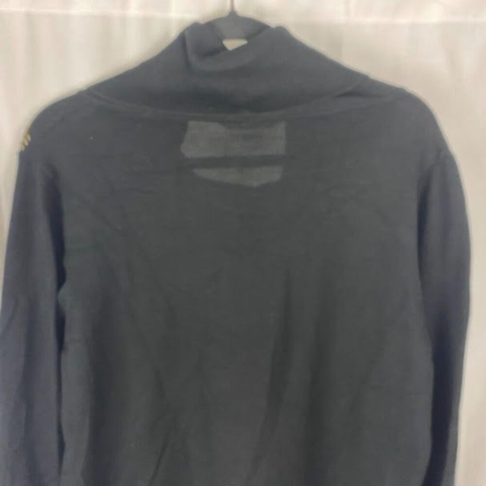 Peter Nygard Black Cowl Neck Beaded Long Sleeve Sweater Top Women's Large. - Picture 5 of 8